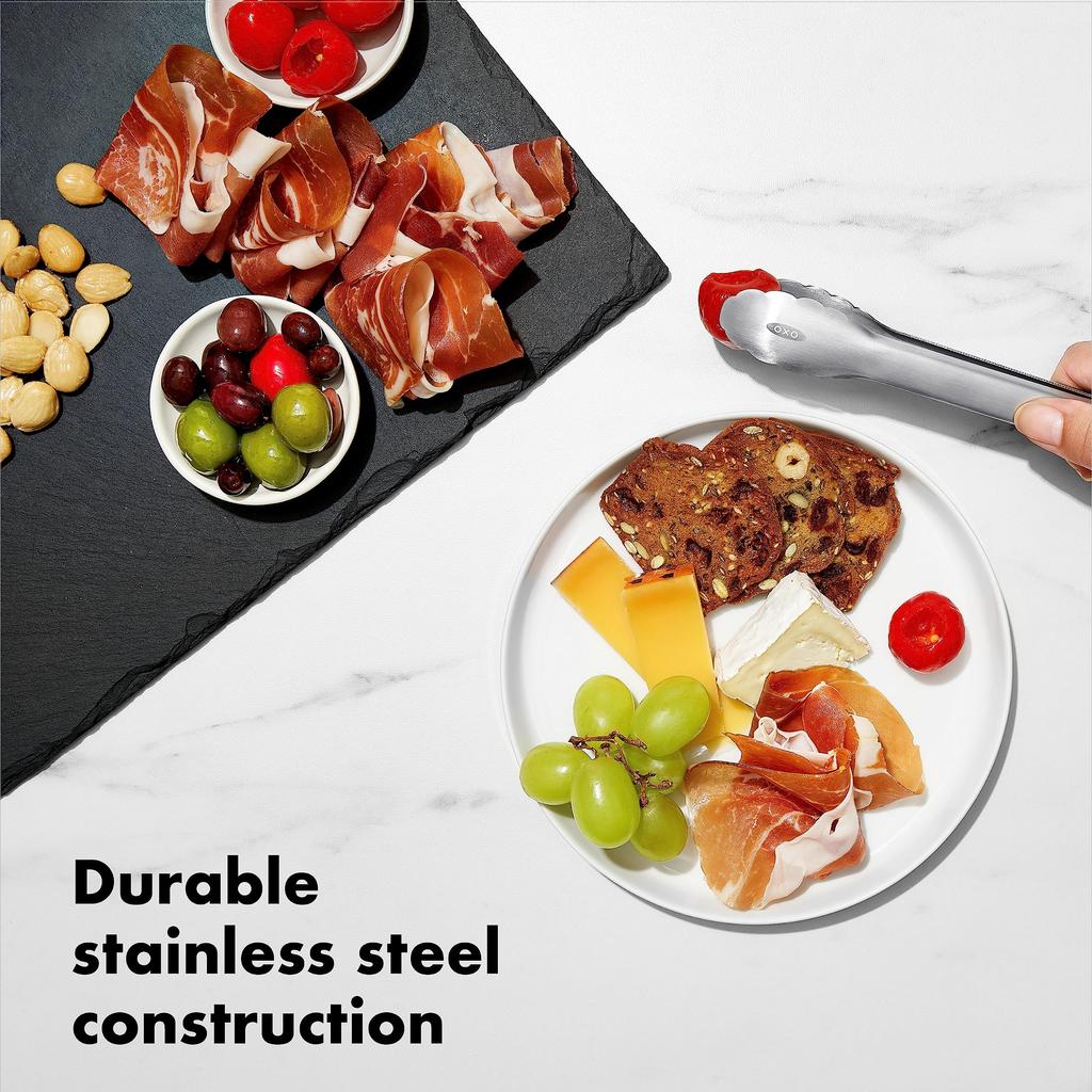 Набор мини-щипцов OXO из нержавеющей стали серого цвета с возможностью мытья в посудомоечной машине 2 шт., замок,