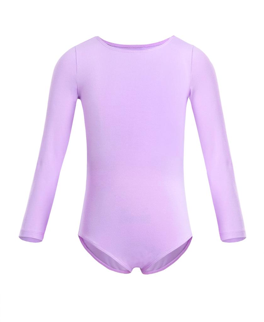 Хлопковый купальник для балета для девочек, танцевальная одежда, с длинными рукавами, для занятий балетом, гимнастики, с шифоновой юбкой на завязках, комплект, одежда балерины