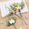 1/5/10PCS Happy Easter Artificial Egg Flower Branch Bird Eggs Fake Plant  Easter Home Party Supplies