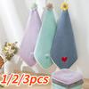 Coral Fleece Hangable Thicken Towel Cute Absorbent Hand Towels Kitchen Microfiber Dishcloths Cleaning Cloth Rag Handkerchief