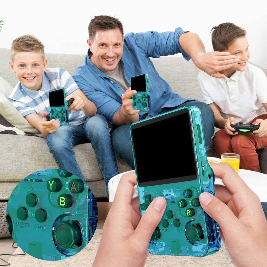 Портативная игровая консоль с 128 ГБ встроенной памяти, 20000+ игр, система Linux с открытым исходным кодом, 3,5-дюймовый IPS-экран, портативный карманный видеоплеер