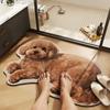 Pet Theme Rug Dog Shaped Rug Special-shaped Animal Floor Mat Cute Puppy Print Rug  Bedroom Decor