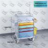 ABS Anesthesia & Infusion Multifunctional Rescue Trolley with Single/Double Door and Five Drawers