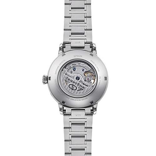 [ORIENT STAR] Автоматические мужские часы M45 F7 Механические фазы Луны Сделано в Японии Открытое сердце 2 года гарантии Темно-синие RK-AY0103L