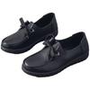 Casual Shoes Soft Leather Soft Sole Comfortable Middle Women's Shoes Spring and Autumn Flat Bottom Wear-resistant Waterproof Single Shoes Grandma