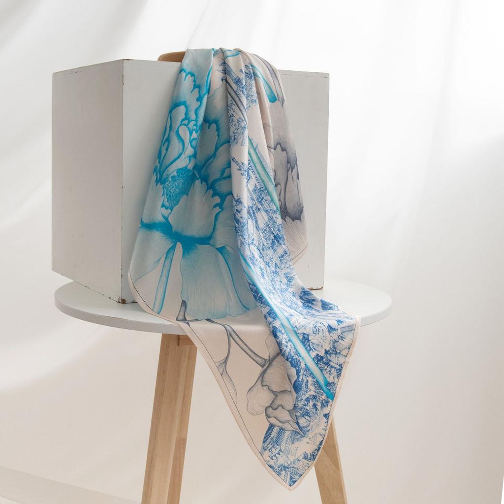 Шелковый шарф из тутового шелка для свекрови и подарок для старших Тонкий солнцезащитный женский квадратный шарф Элегантный и универсальный