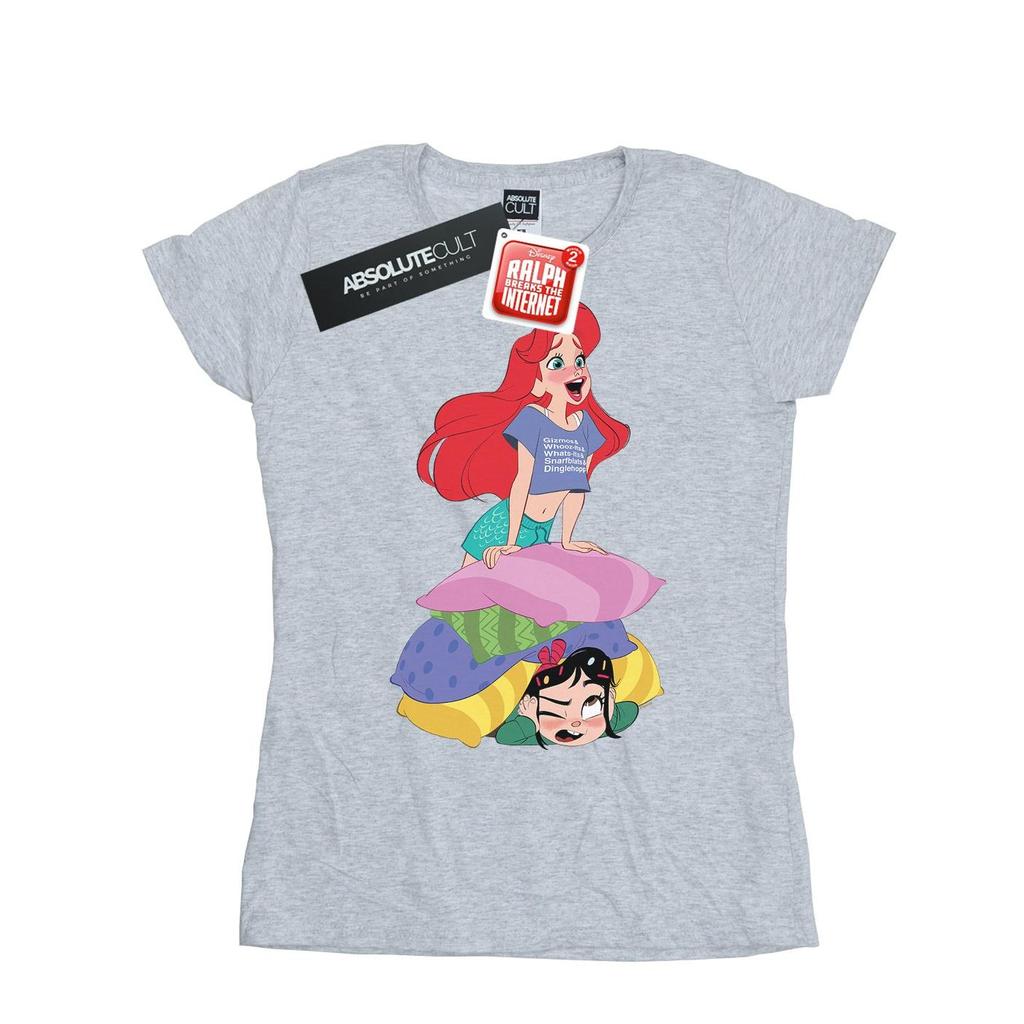 Disney Womens/Ladies Wreck It Ralph Ariel And Vanellope Cotton T-Shirt