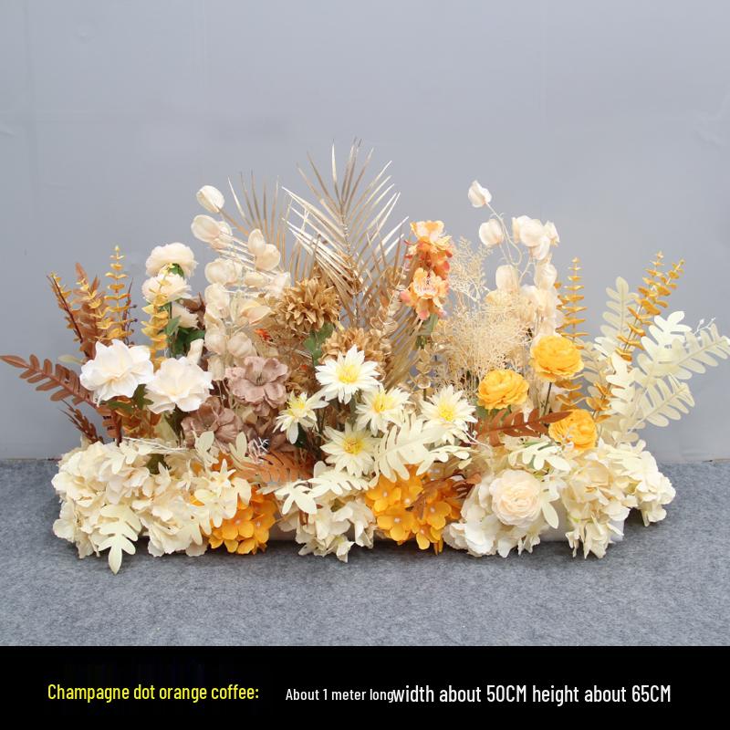 Wedding Aisle Floral Arrangement: Artificial Flower Basket & Row Decoration