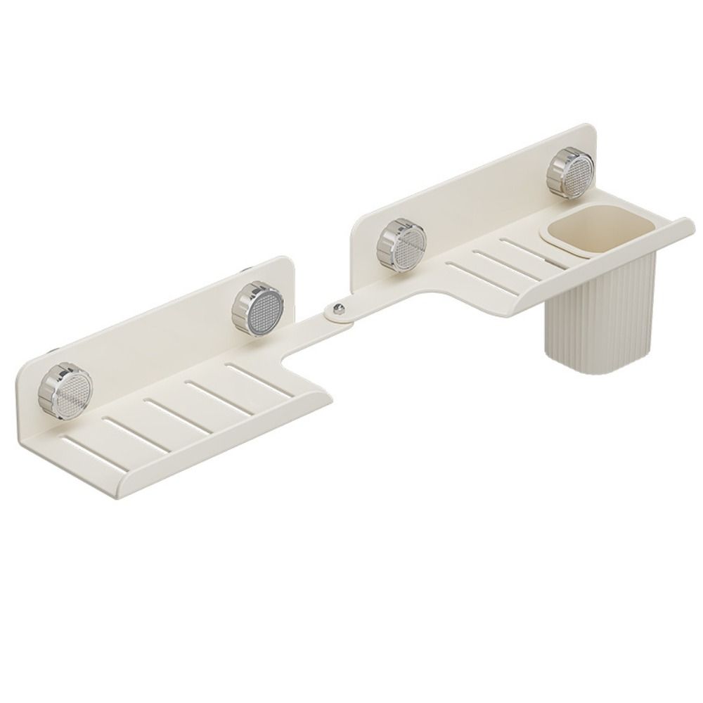 Vertical Bathroom Faucet Storage Rack No-Drilling Sink Counter Storage Rack Kitchen