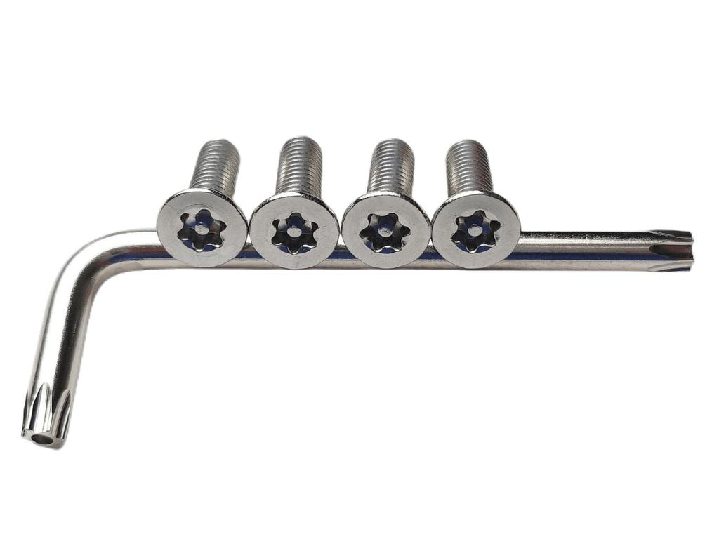 Болт для номерного знака автомобиля Kuroobaa, противоугонный винт M6 (золото)