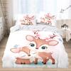 3D Cartoon Animal Themed Bedding Set with White Cute Cartoon Pattern Down Duvet and Pillowcase for Home Decoration In Children's Rooms