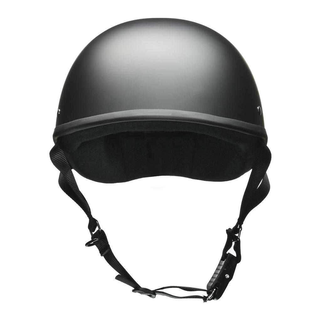 LEAD DALE Half Motorcycle Matte One Size Fits Most for 125cc and Under Helmet, Black, (57-60cm),