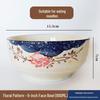 Керамический набор пиал для риса и супа подглазурной росписи с палочками для еды - Посуда в китайском национальном стиле для дома и ресторанов