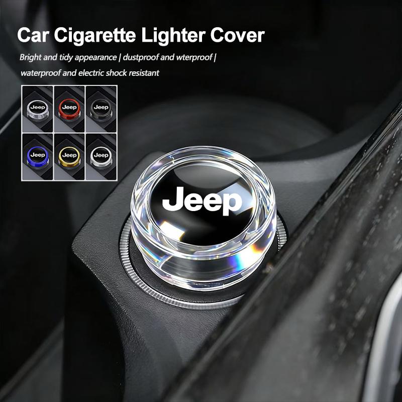 JOT2 Car Cigarette Lighter Cover Plug Dustproof Decorative Caps For Jeep Wrangler Grand Cherokee Avenger Compass Wagoneer Gladiator