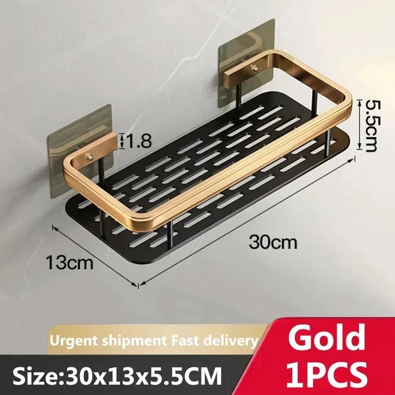 Wall Hanging Corner Rectangular Rack Bathroom Shelf Towel Rack Shelves Wall Shower Shampoo Rack No Drill Shelf Tripod