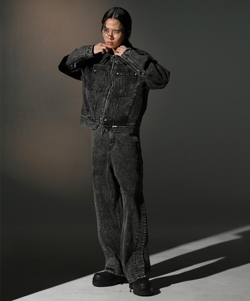 Grailz Overdyed Denim Trucker [Black]