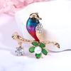 Fashion Flying Bird Eagle Enamel Pins Crystal Rhinestone Swallow Parrot Owl Animal Brooches For Women Clothes Scarf Jewelry Gift