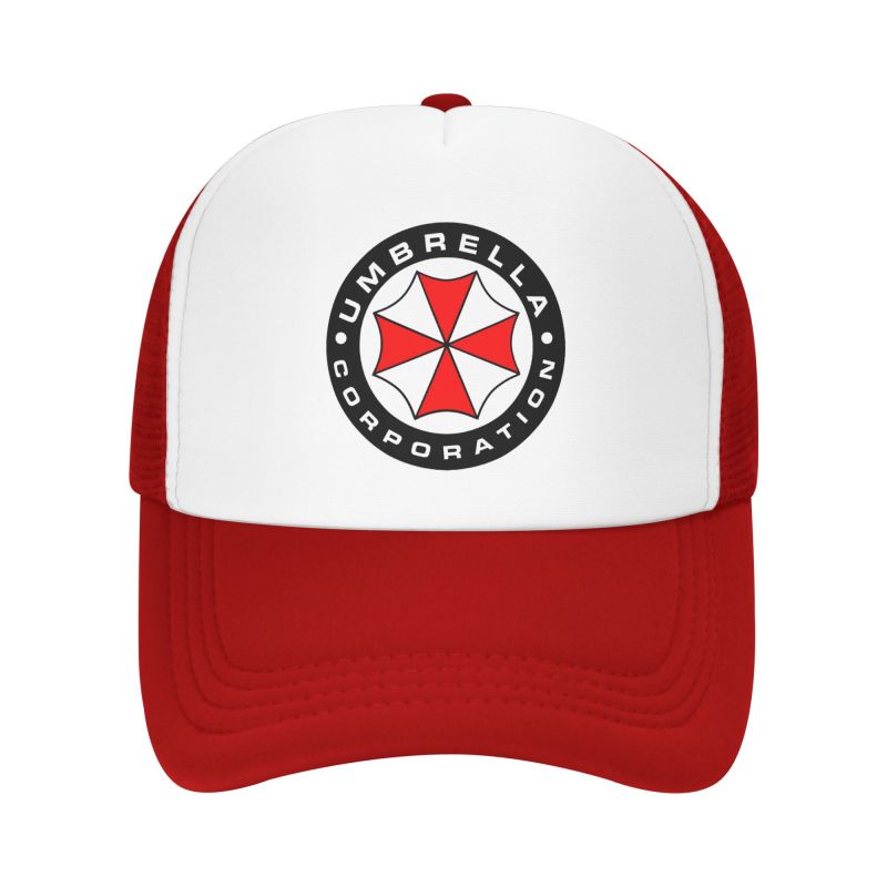 Сетчатые Бейсболки с Принтом Umbrella Corporation Унисекс Хип-Хоп Регулируемая Кепка Snapback Женская Мужская Летний Дышащий Козырек от Солнца Кепки