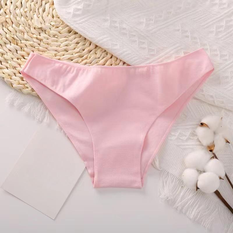 Women Cotton Panties Lingerie Sexy Female Underwear Girls Underpants Briefs Knickers 7 Solid Colors M-XXL Plus Size