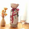 Dinner Party Table Decor Snowman Santa Claus Christmas Ornaments Bottle Dress Up Wine Bottle Cover