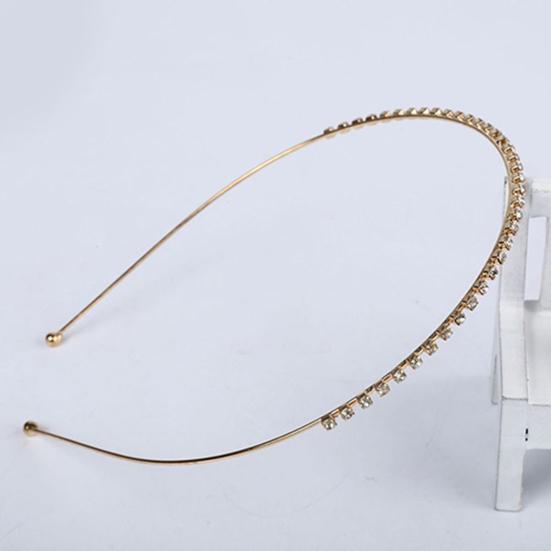 Повязка на голову Легкая Блестящие Стразы Сплав Двухрядные Повязки на голову для Вечеринки