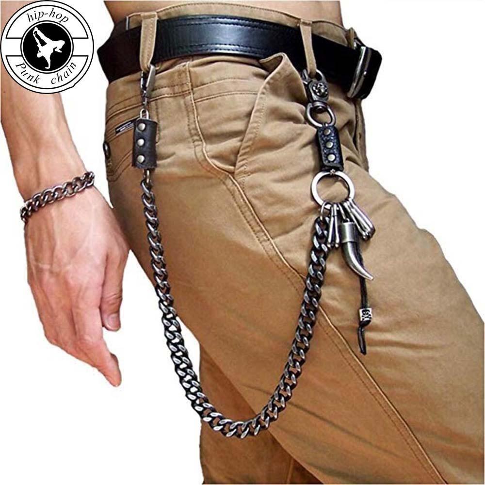 1PCS Pants Chain Jeans Chain Wallet Chain for Men Punk Skull Trousers Chain Keychain Bullet Biker Chain