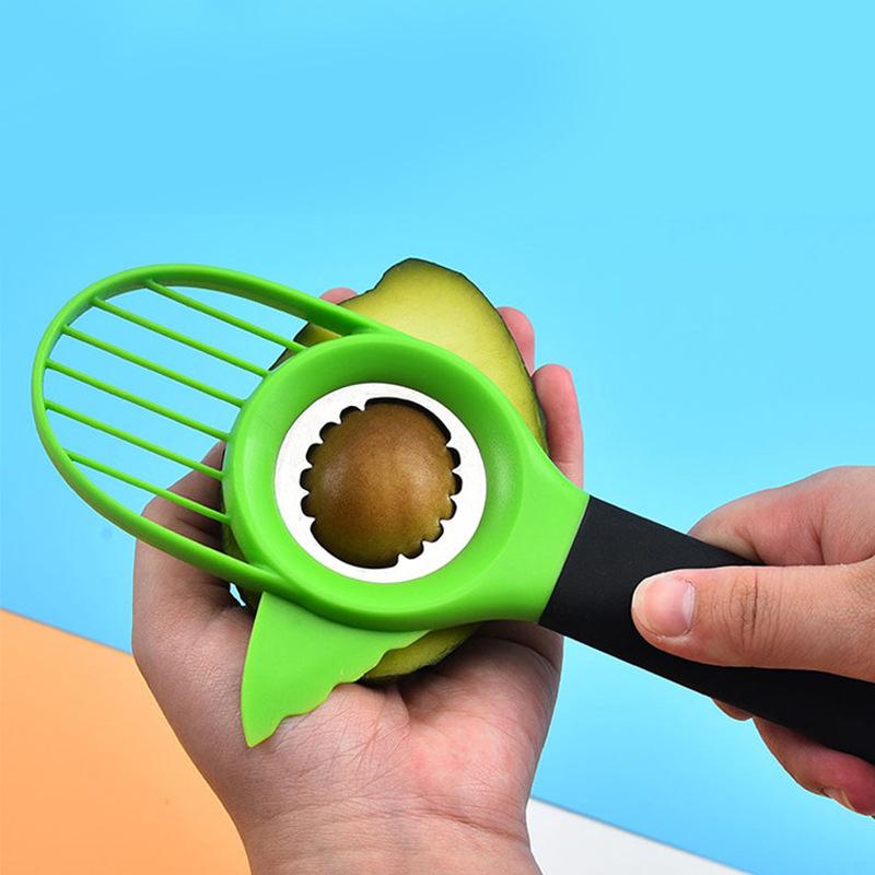 3 в 1 слайсер для авокадо, ши, масло, овощечистка, резак для очистки фруктов, сепаратор мякоти, пластиковый нож, кухонные инструменты для овощей, кухонные гаджеты