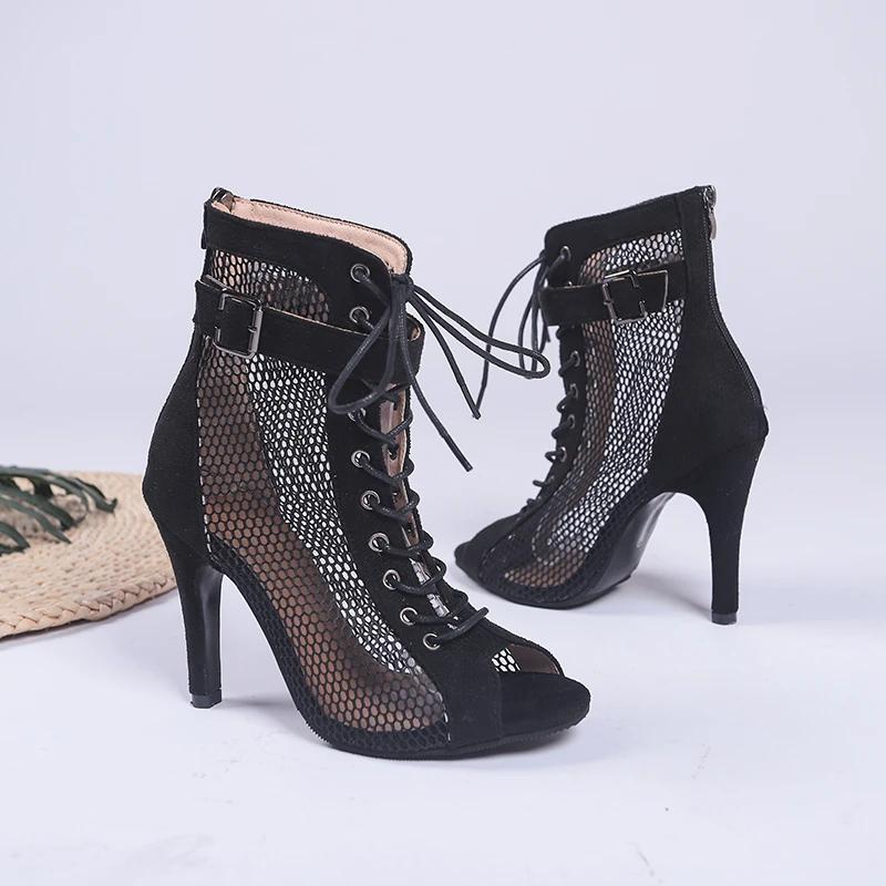 Sexy Black Thin Women's Sexy for Stilettos High Heels High-Heeled Women's Women Boots Latin Dance Heels Slippers 2024