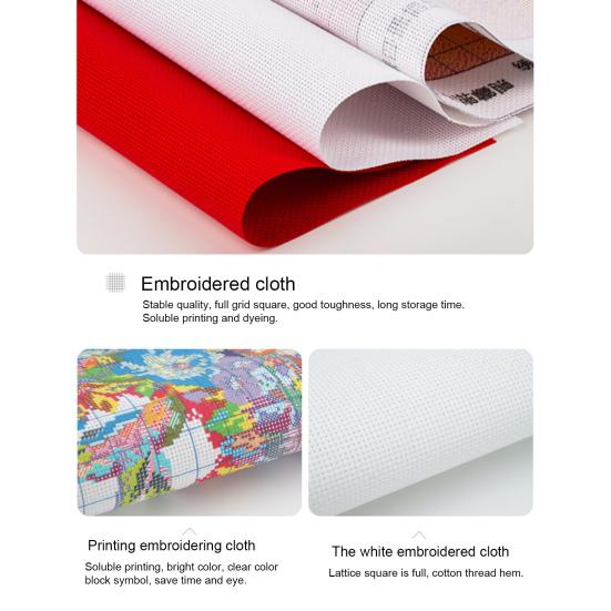 Embroidery Material Pack Large Size Handicrafts High Toughness Living Room Decor Landscape Needlework Kit for Indoor