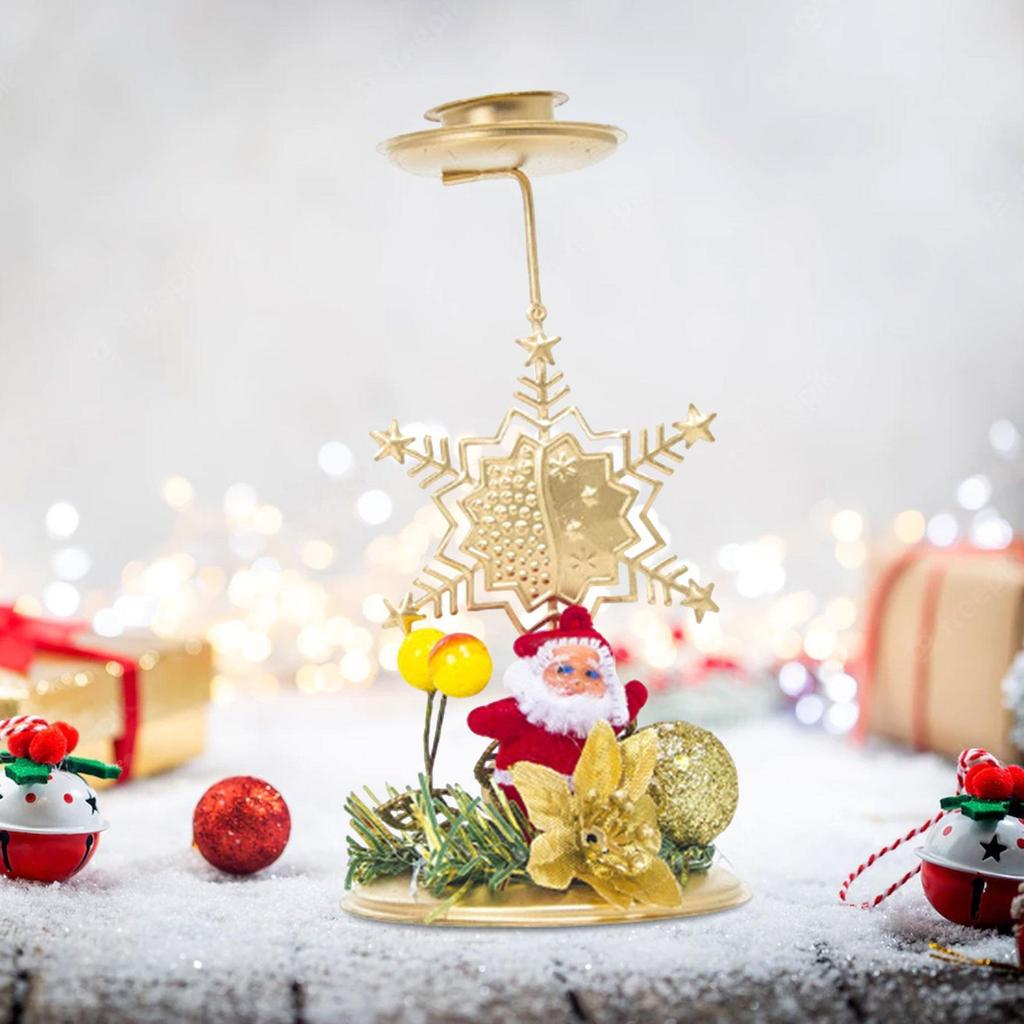 Christmas Candle Holder Candlestick Candelabra Iron Party Decor Hotel Holiday Table Decoration