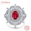 Lindon Classic 925 Sterling Silver Zircon Ring Ladies Jewelry Wedding Promise Party Gift