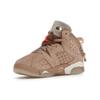 Детские кроссовки Travis Scott x Air Jordan 6 Retro PS British цвета хаки Светло-коричневый с парусом DH0693-200
