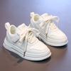 Девочки маленькие белые туфли 2025 новая весна и осень детская обувь белые спортивные туфли низкие кеды студенческие кроссовки для бега