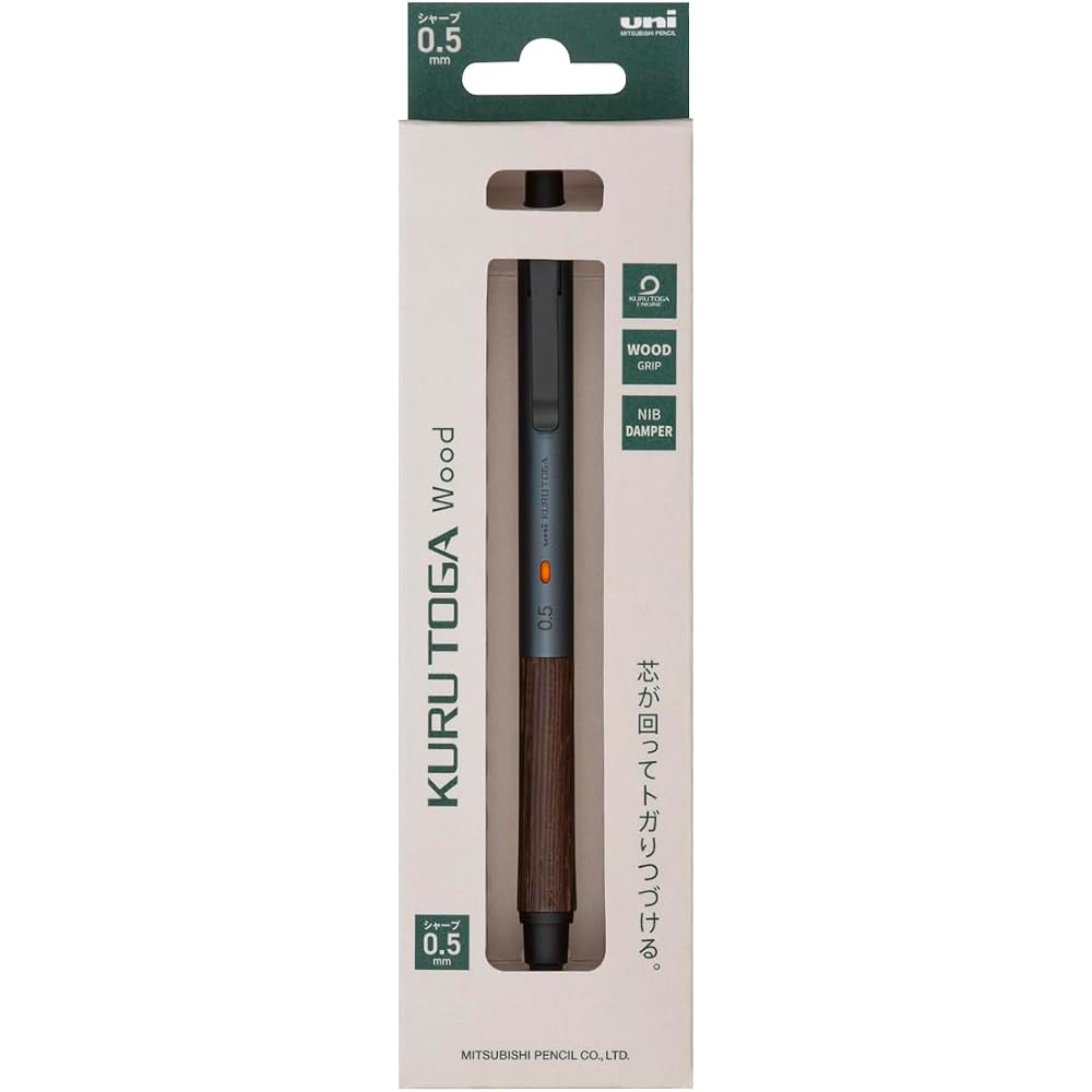 Механический карандаш Mitsubishi Pencil Kurt Ga Деревянный 0,5 мм Стальной Серый M5KW1P.23