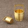Lustrous Bucket Ornament Creative Long Lasting Decorative Brass A of Golden To Attract Wealth