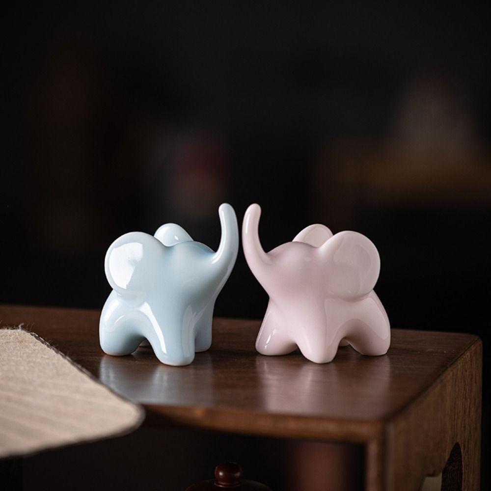 Modern Art Simulated Elephant Figurines Luxury Style Animal Feng Shui Decor Wedding Birthday Gift