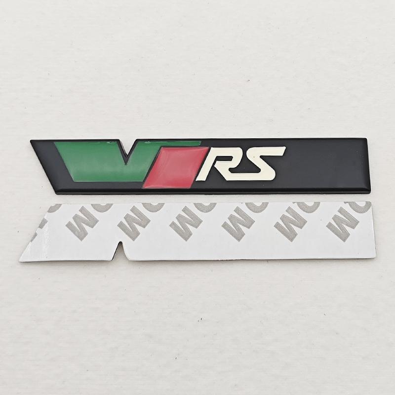 ABCDGG1 NEW 3D Metal Car Letters Logo VRS Front Grille Side Fender Trunk Badge Label For Skoda VRS Sticker Emblem Auto Accessories