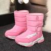 Outdoor Girls' Snow Boots with Fleece Lining Warm Comfortable
