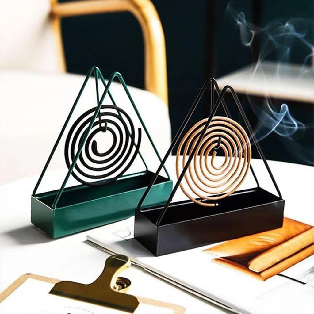 Iron Mosquito Coil Holder Incense Holders Triangular Mosquito Burner Frame Modern Repellent Incense Racks For Household Bedrooms