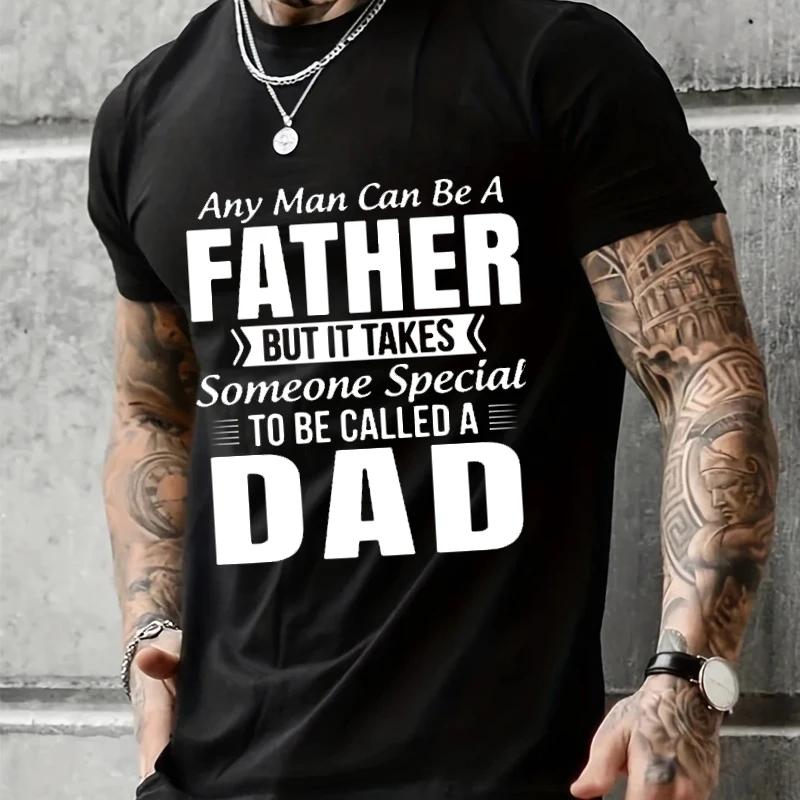 Men's T-shirts To Be Called A Dad Print Tshirts Short Sleeve Summer Tops Plus Size Male T Shirts Stylish Father Tee Shirts Tops