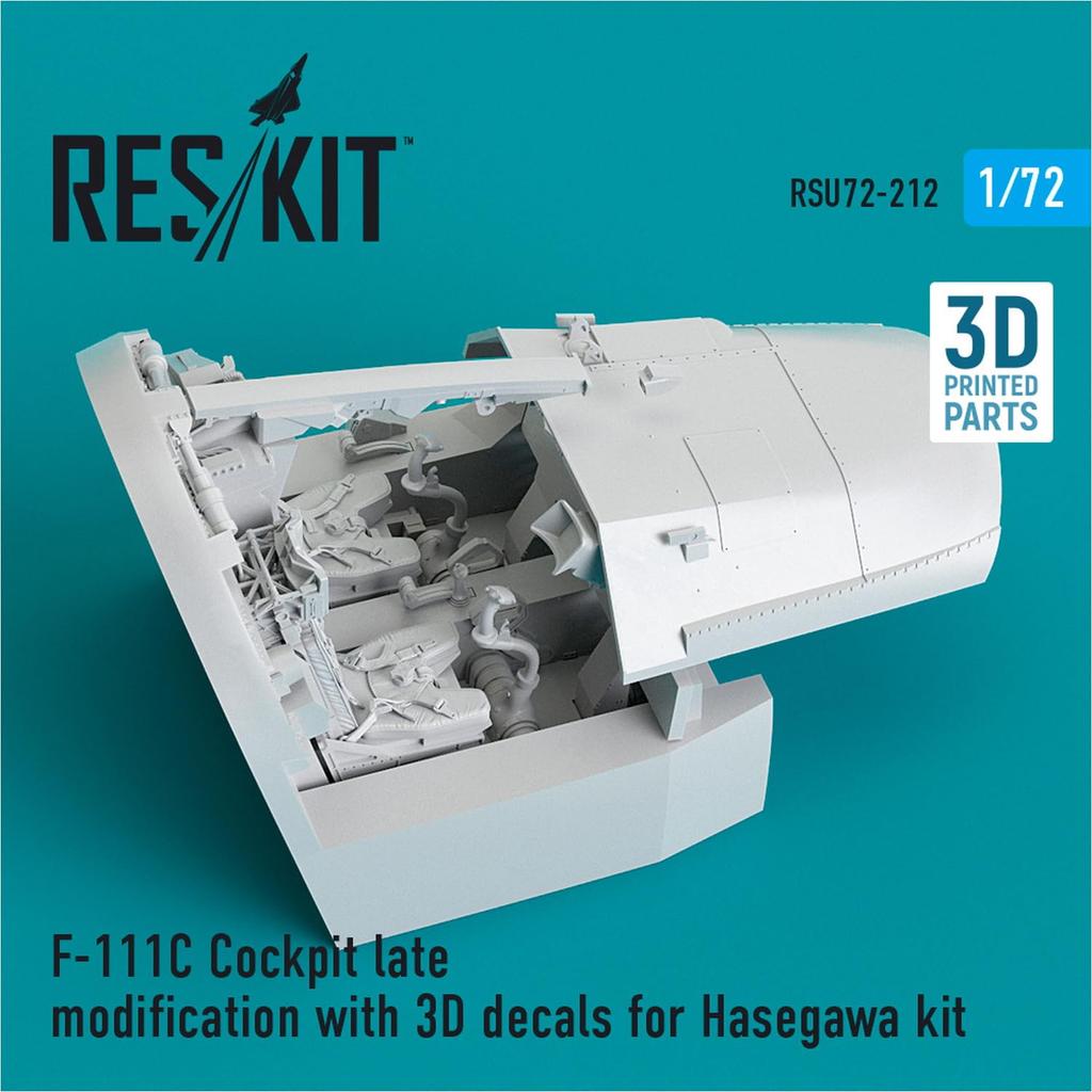 Reskit Aardvark Late Model Cockpit 3D Interior Decal Пластиковые детали модели 1/72 F-111C (Для Хасэгавы) РСКУ72-0212