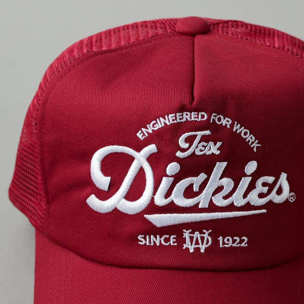 Dickies Mesh Cap with Original Logo, Unisex, Black, American Casual, Street Style (Free Size, DK Classic Wine)