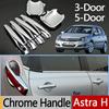 Для Opel Holden Vauxhall Astra H Роскошная Хромированная Ручка Двери 5-дверная 3-дверная Универсал Чехлы для Автомобиля Аксессуары Наклейки Стайлинг Автомобиля