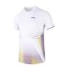 Li Ning Badminton Series Quick-Dry Round Neck Sportswear Unisex Sportswear White AAYS059-4