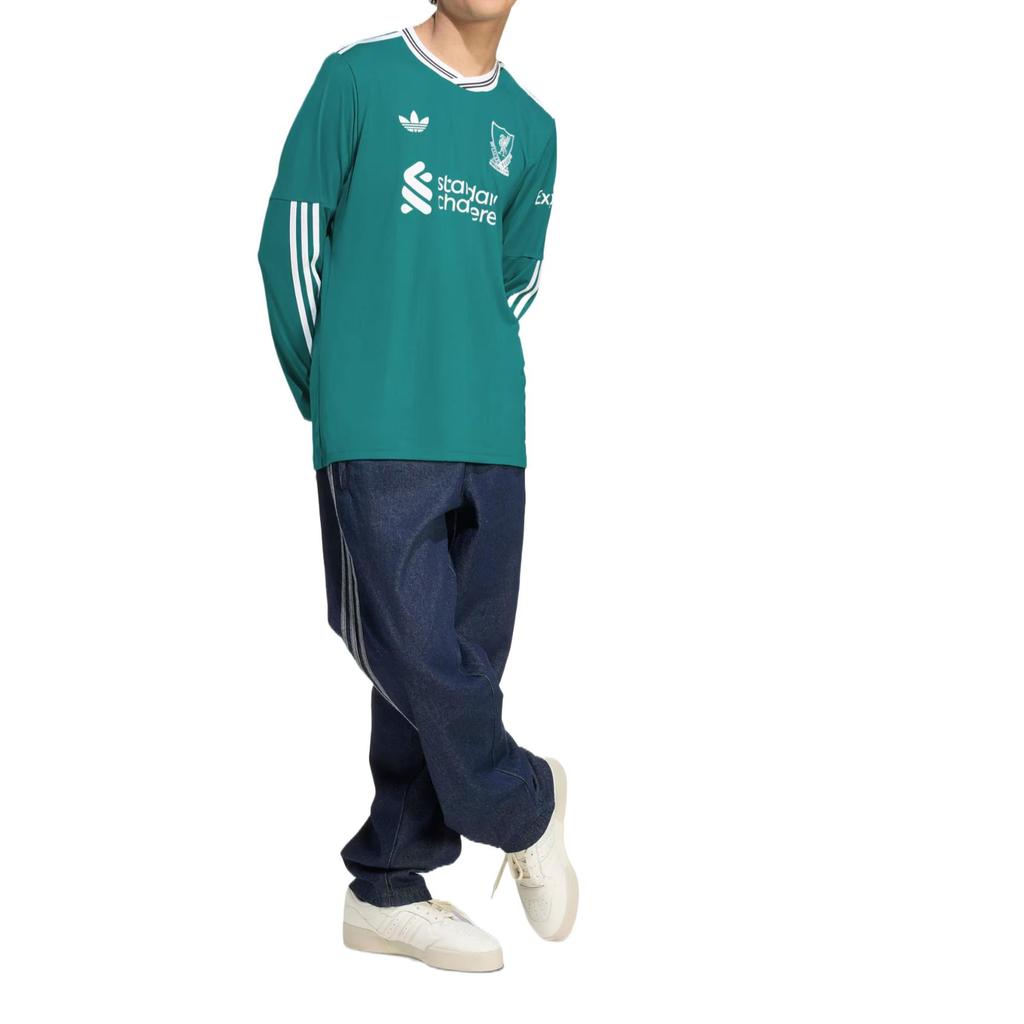 adidas Третья футболка Liverpool FC с длинным рукавом 2025/26 Зеленая JV6464