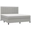 VidaXL Slatted Bed Base with Mattress and LED, Upholstered Bed, Double Bed, Adult Bed for Interior Bedroom, 3134893