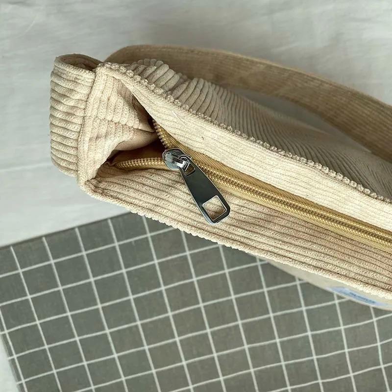 Вельветовые сумки на плечо 2023 Женская мода для отдыха в студенческом стиле Шоппер с несколькими карманами Дизайнерские сумки большой вместимости Сумки-тоут