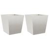 VidaXL Planters 2 Pcs 40x40x40 Cm Stainless Steel, Outdoor Planter, Flower Box, Garden Box, Planter 851061