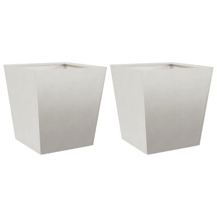 VidaXL Planters 2 Pcs 40x40x40 Cm Stainless Steel, Outdoor Planter, Flower Box, Garden Box, Planter 851061