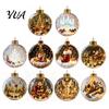 Christmas Gift Exchange Souvenirs Glowing Story Ornament, Mini Holiday Scene Light Up Ball Tree Hanging Ornaments Decoration, Acrylic Clear